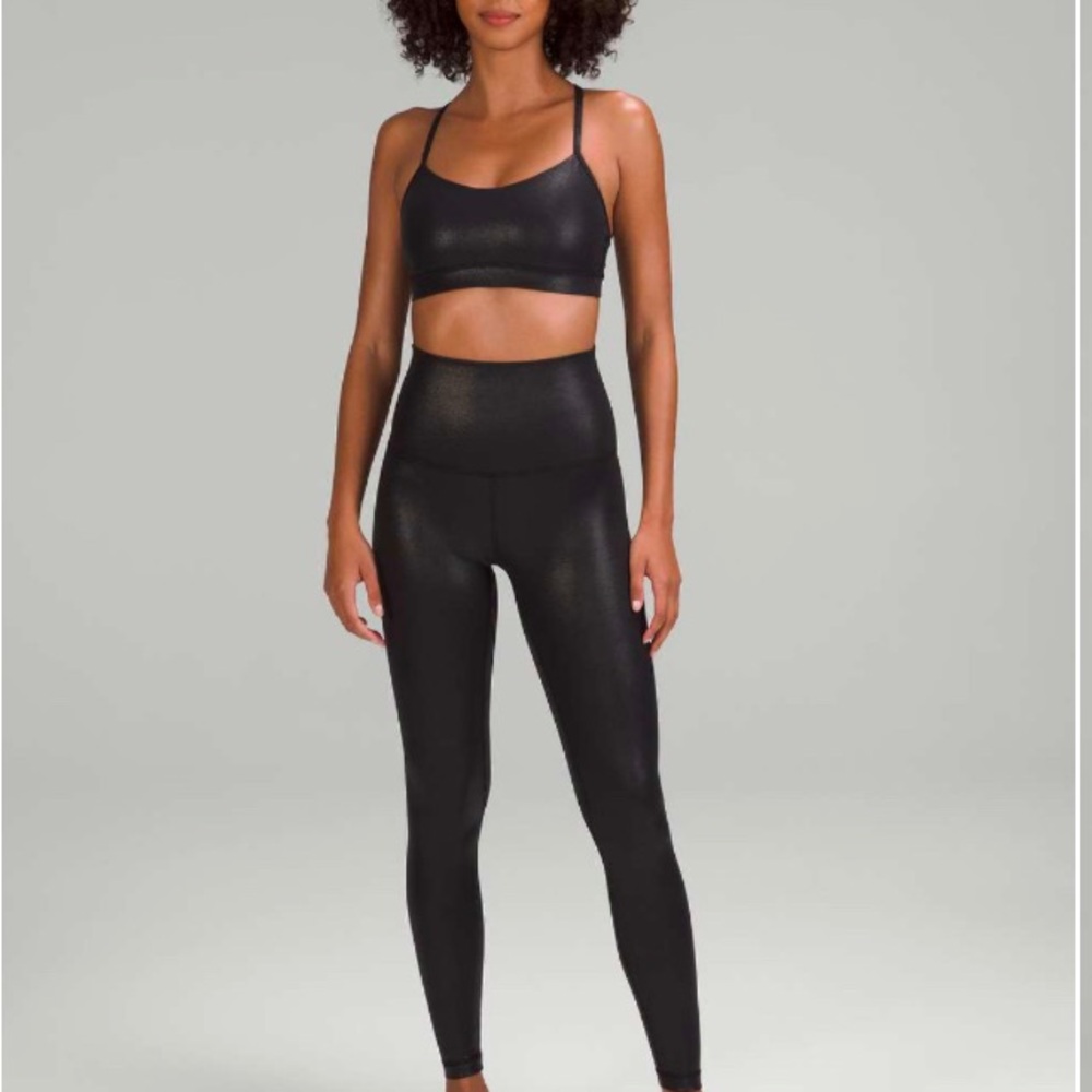 Lululemon Align High-Rise Pant 25" *Shine
Radiate Foil Print Black 
Size 4